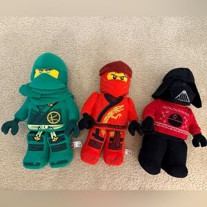 Lego stuffies- 2 ninjago, 1 Star Wars